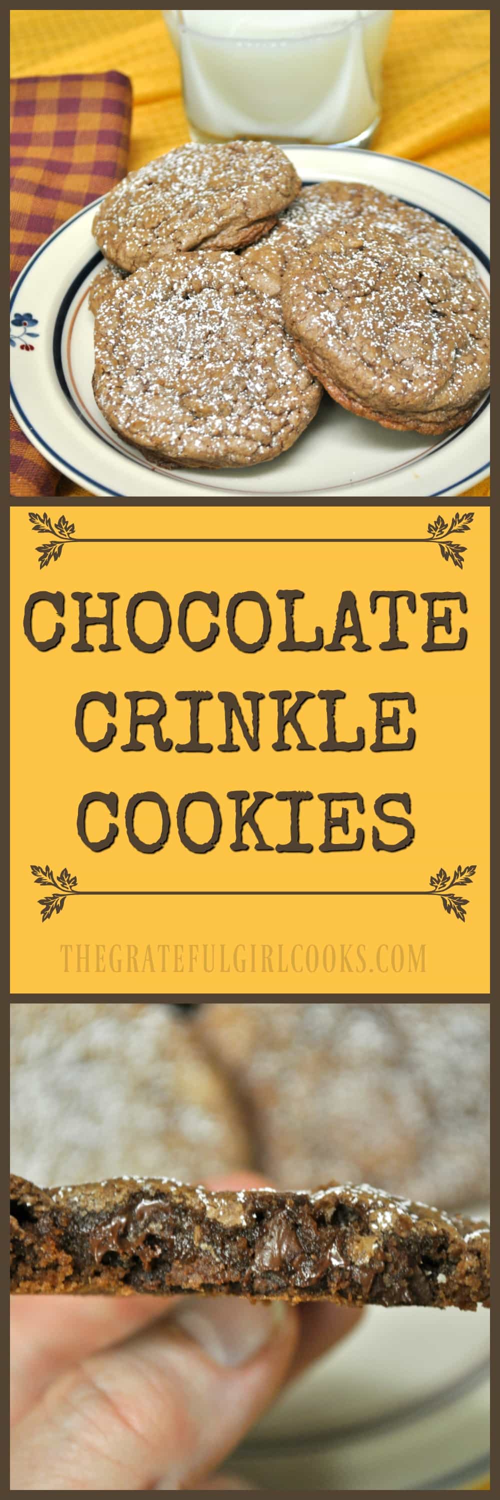 Chocolate Crinkle Cookies / The Grateful Girl Cooks!