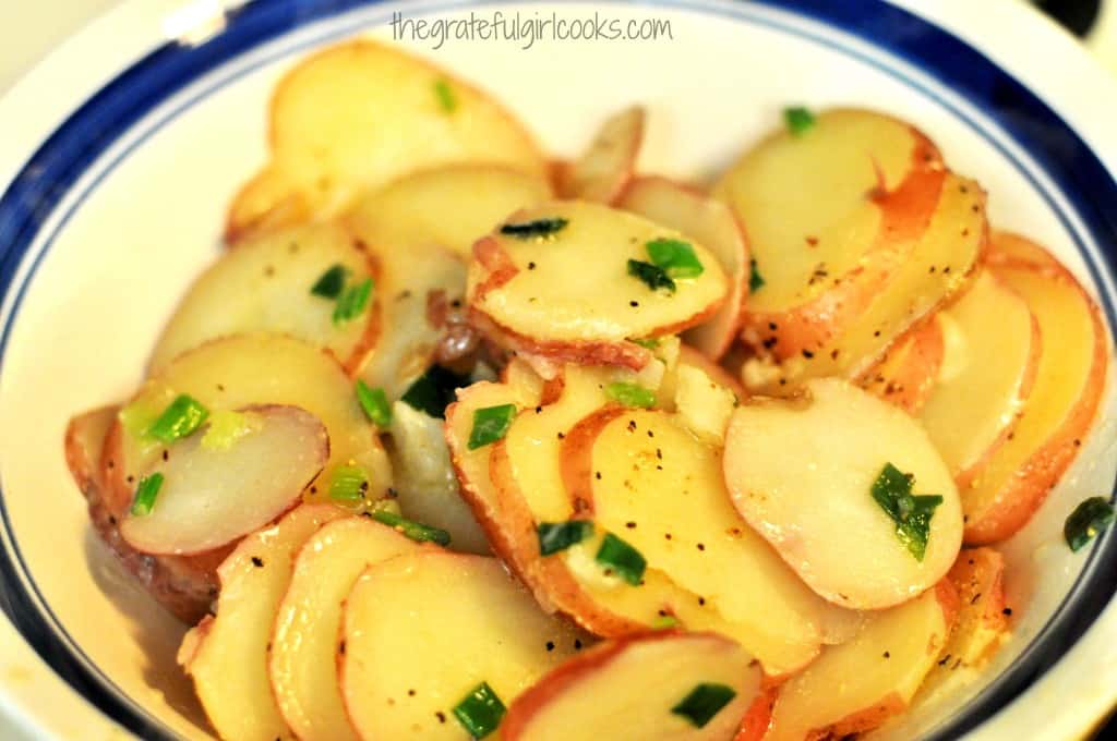 Skillet Potatoes With Scallions And Parmesan The Grateful Girl Cooks!