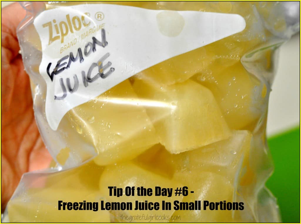 Tip Of The Day 6Freezing Lemon Juice In Small Portions The Grateful