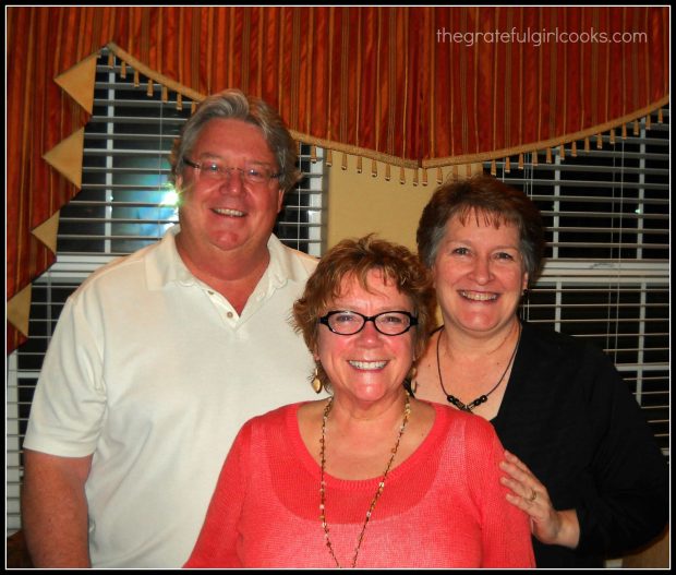 Dinner with friends where we enjoyed chicken piccata.