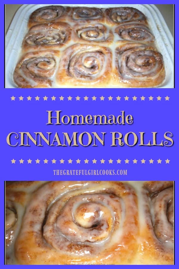 Looking for a yummy breakfast treat? Try glazed homemade cinnamon rolls! Nothing says "comfort food' like a warm, made from scratch cinnamon roll!