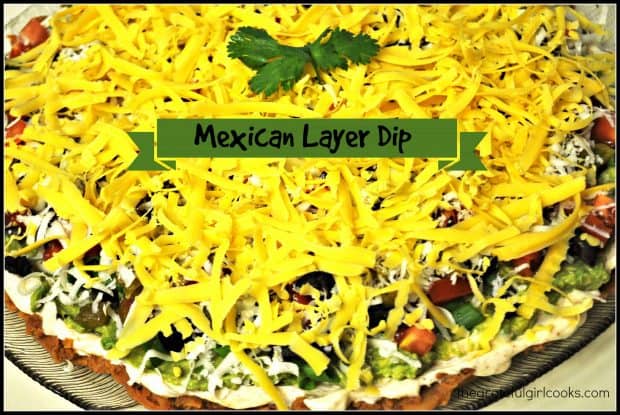 Super Bowl 2014 is coming up in a week and a half. Are you looking for a delicious appetizer that will feed the football loving masses, and is a real crowd-pleaser? Well, this Mexican Layer Dip is your answer!!!