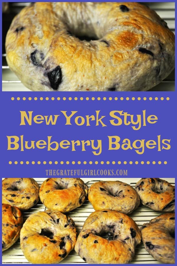 It's easy to make chewy, delicious, authentic New York Style Blueberry Bagels from scratch! Grab the cream cheese and enjoy this classic treat!