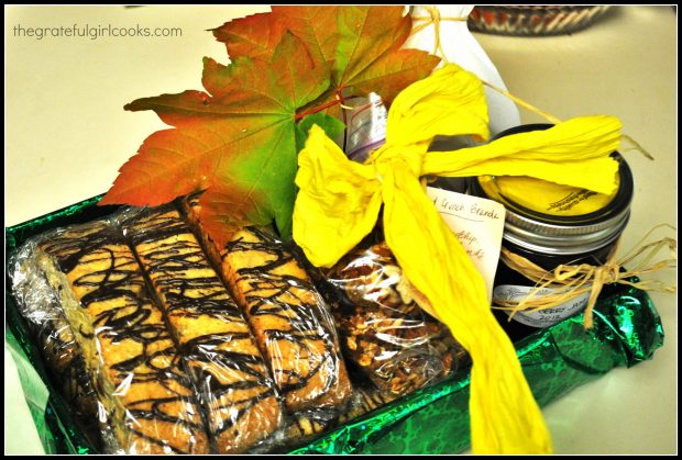 Some of the biscotti were wrapped and given to friends celebrating the arrival of Fall!