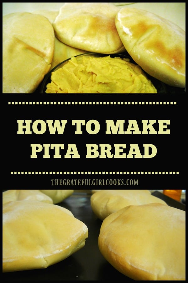 It's EASY making pita bread from scratch! You will enjoy eating and using this traditional puffy pocket bread, for appetizers or sandwiches!