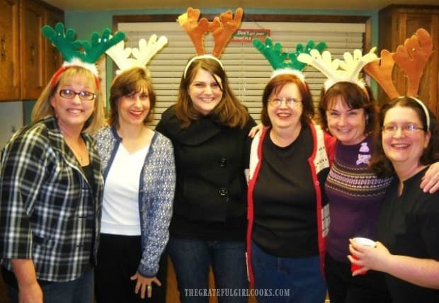 Some of my friends at the Christmas cookie exchange.