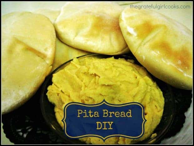 It's EASY making pita bread from scratch! You will enjoy eating and using this traditional puffy pocket bread, for appetizers or sandwiches!