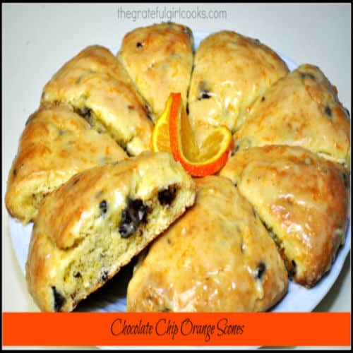 Chocolate Chip Orange Scones / The Grateful Girl Cooks!