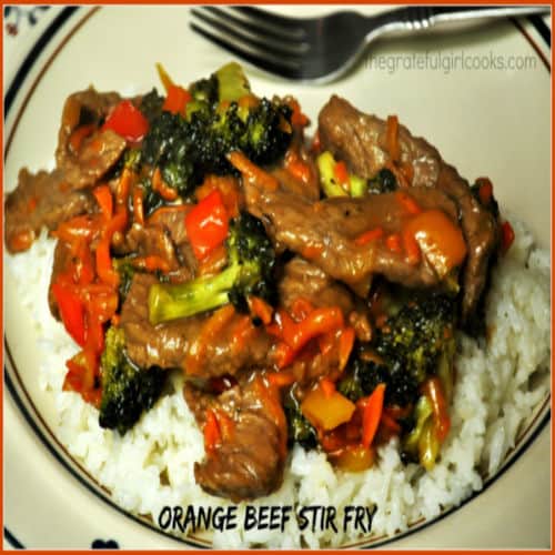 Orange Beef Stir Fry (with broccoli) / The Grateful Girl Cooks!