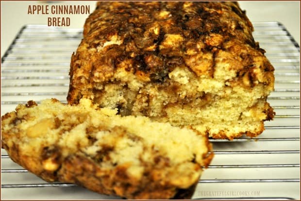You're gonna love this easy to prepare loaf of apple cinnamon bread! A slice, with a cup of coffee or tea is a great breakfast or snack, any time of year!