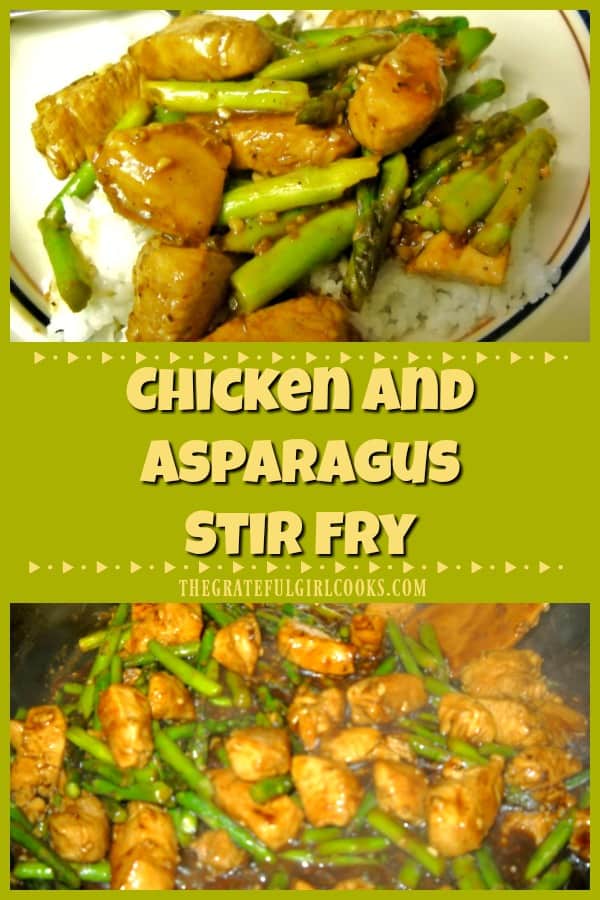 Chicken Asparagus Stir Fry is a delicious dish featuring boneless chicken breasts and fresh asparagus, cooked in an Asian-inspired lemon sauce.