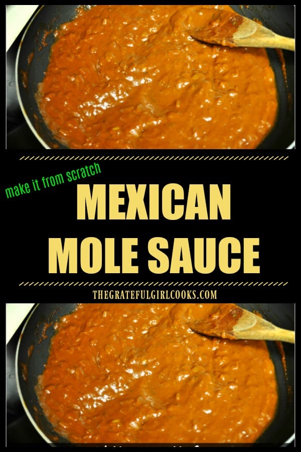 Learn how to make a traditional Mexican mole sauce (used to enhance a variety of Mexican food dishes), with a few common kitchen ingredients!