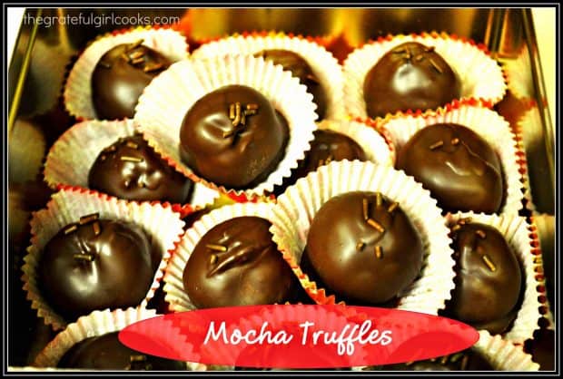 You'll love these easy to prepare mocha truffles, chocolate covered creamy treats that are perfect for eating or gift giving!