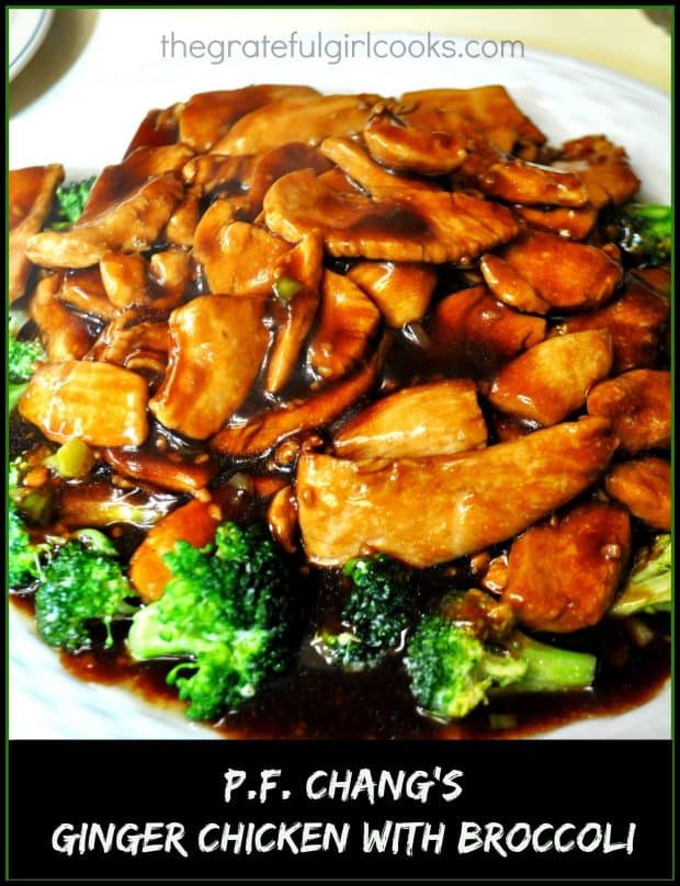 You'll love PF Chang's Ginger Chicken with Broccoli (a copycat recipe), with chicken breasts, broccoli, and an amazing Asian inspired stir fry sauce!