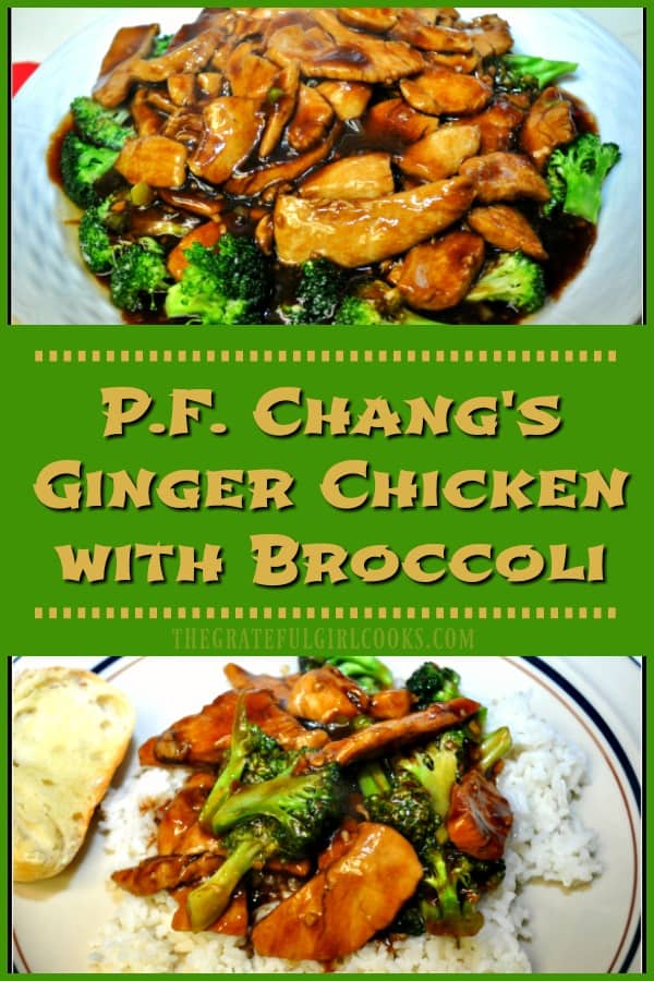 You'll love PF Chang's Ginger Chicken with Broccoli (a copycat recipe), with chicken breasts, broccoli, and an amazing Asian inspired stir fry sauce!