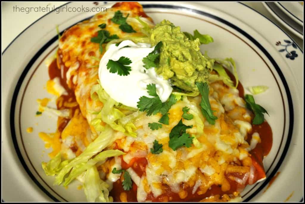 Shredded Pork Smothered Burritos The Grateful Girl Cooks!