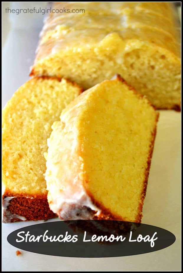 You're gonna LOVE this copycat version of the famous Starbucks lemon loaf, bursting with flavor! It's EASY to make it yourself (8 slices) and save money!
