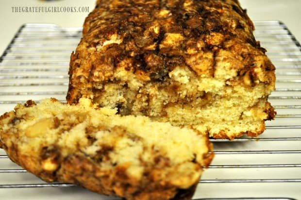 Apple Cinnamon Bread is sliced and ready to eat!