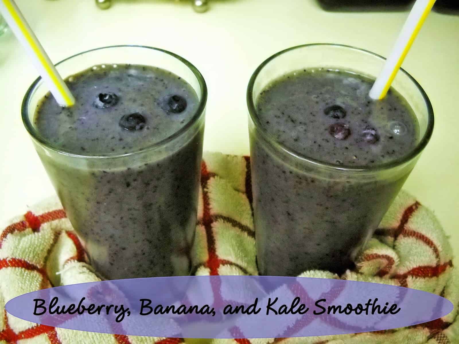 Blueberry, Banana, and Kale Smoothie The Grateful Girl Cooks!