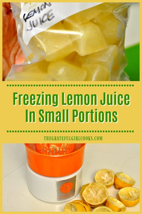 Tip Of the Day #6 - Freezing Lemon Juice In Small Portions / The Grateful Girl Cooks!