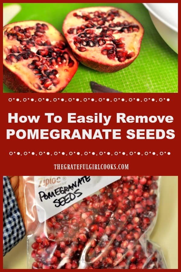 Tip Of The Day #5- How To Easily Remove Pomegranate Seeds / The Grateful Girl Cooks!