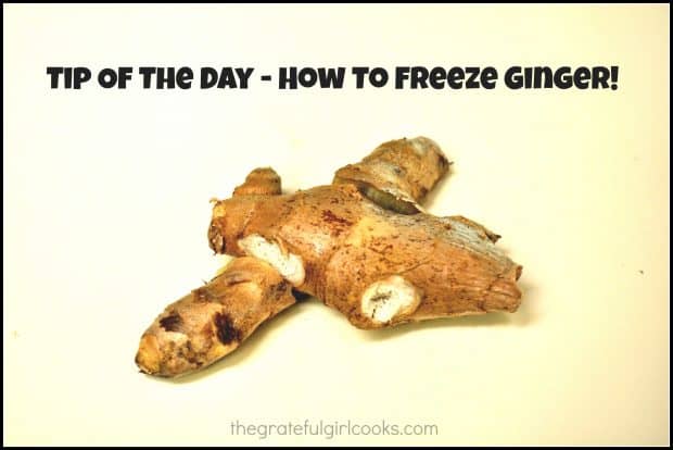 Don't throw away fresh ginger if you only need a small piece for a recipe! Here's a quick tip showing how to freeze ginger to keep it handy. 