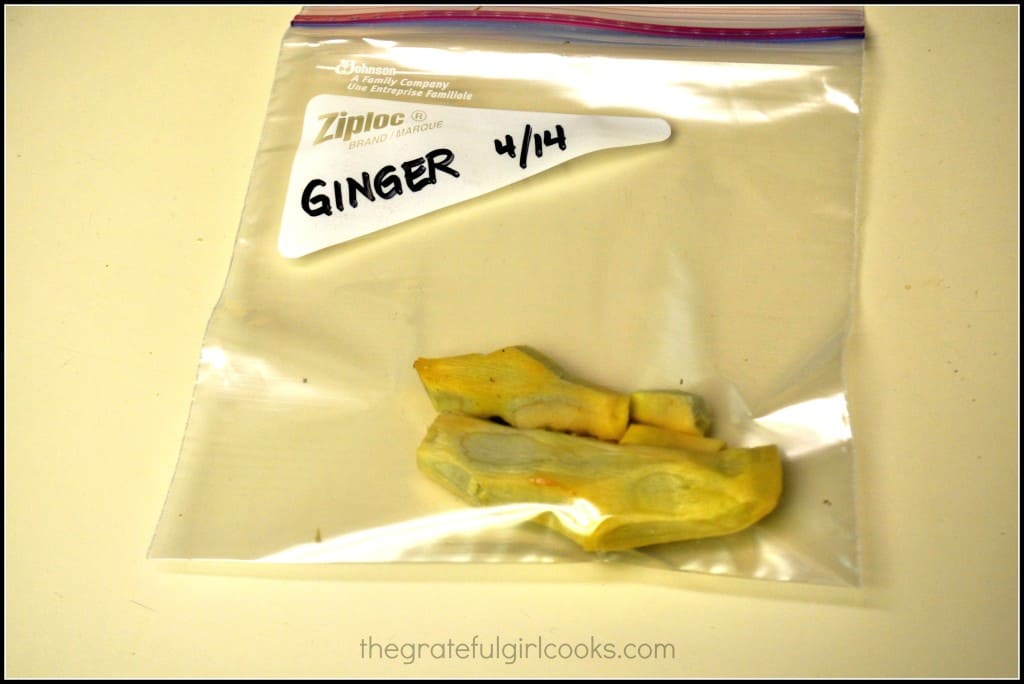 Tip Of The Day - How To Freeze Ginger / The Grateful Girl Cooks!