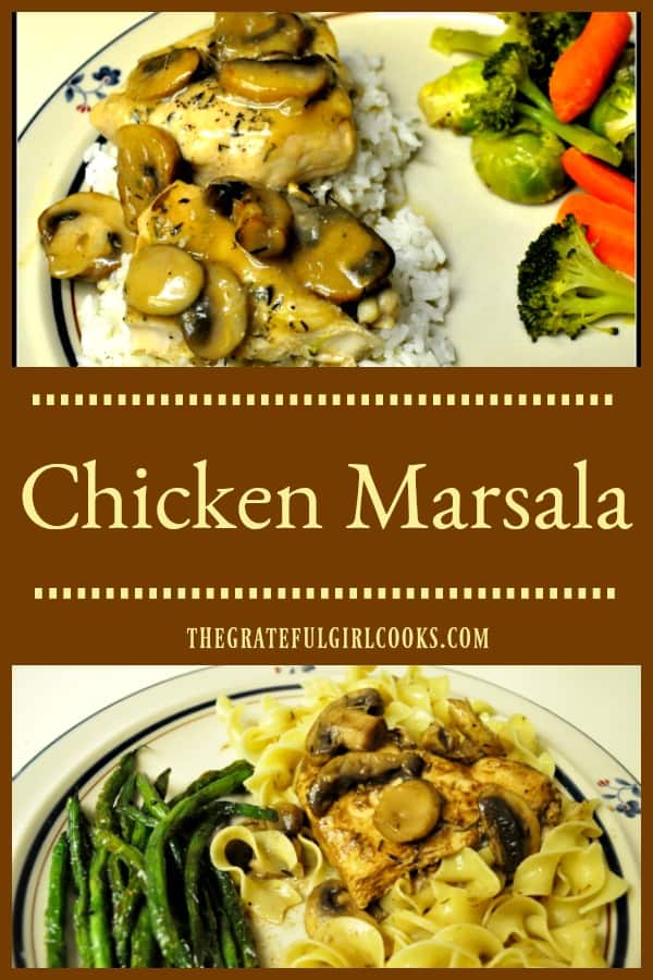 Chicken Marsala, is an Italian dish with chicken and mushrooms, in a Marsala wine sauce. Make this delicious Weight Watchers version in about 30 minutes!