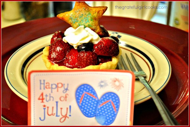 Red, White and Blue Fruit Tart / The Grateful Girl Cooks!