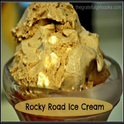 Rocky Road Ice Cream (a homemade classic) / The Grateful Girl Cooks!