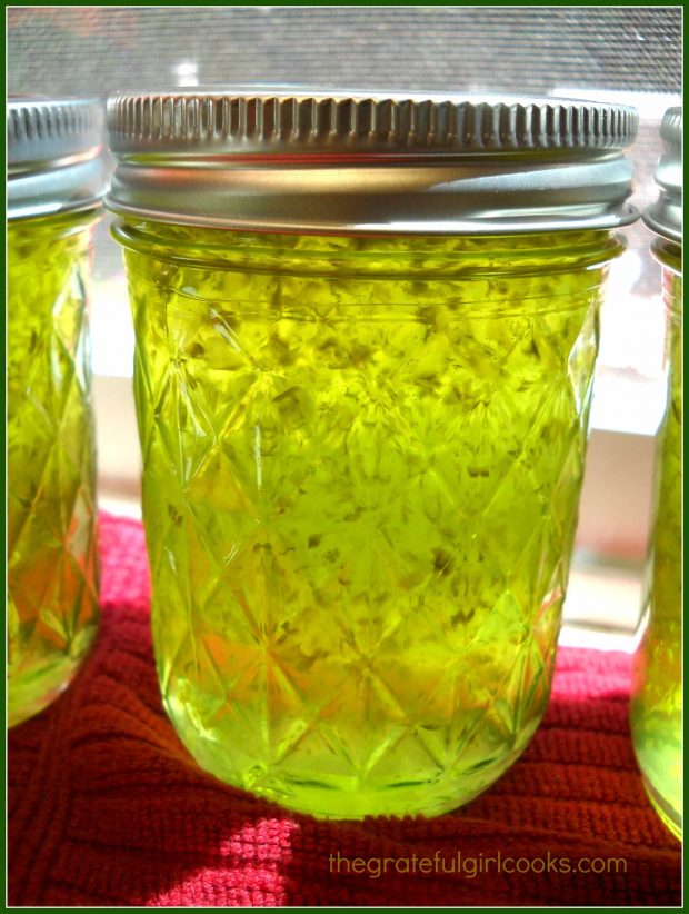 Jalapeño Pepper Jelly is able to be canned for long term storage.