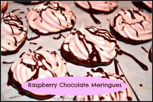 Raspberry Chocolate Meringues 