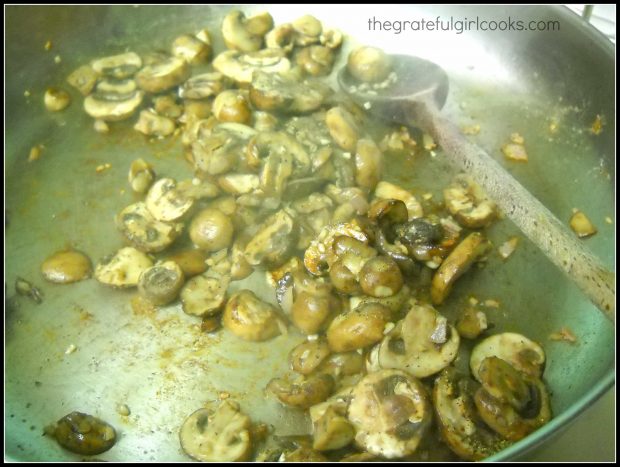 The mushrooms cook down a lot in the skillet.