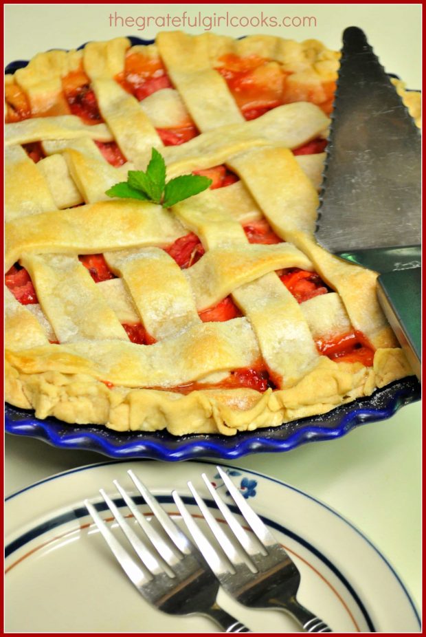 Strawberry-Rhubarb Pie / The Grateful Girl Cooks!