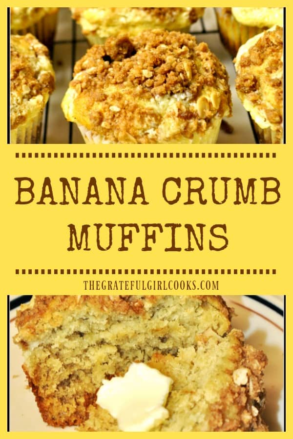 You're gonna love these delicious Banana Crumb Muffins, with a surprise cream cheese filling! Easy to make, they will be a family favorite breakfast or snack!