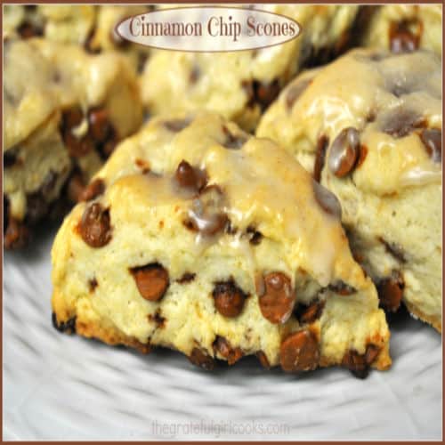 Cinnamon Chip Scones (makes 16) / The Grateful Girl Cooks!