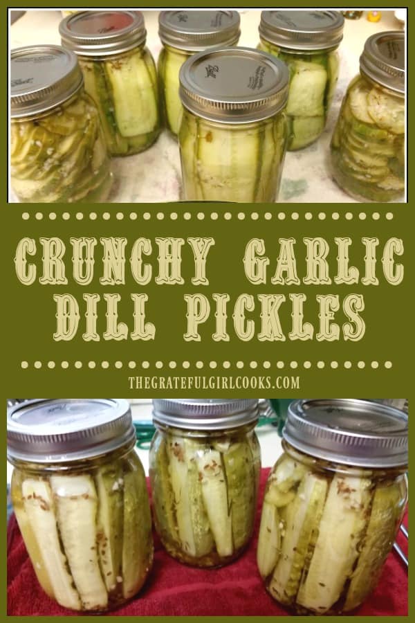 Make Garlic Dill Pickles the "old-fashioned way" or use more current way (water bath) to can a few jars of pickles with summer's bounty.