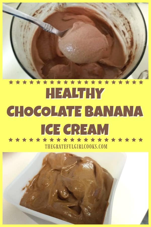 All you need are several frozen bananas, cocoa powder and a food processor to make a batch of this yummy and healthy Chocolate Banana "Ice Cream"!