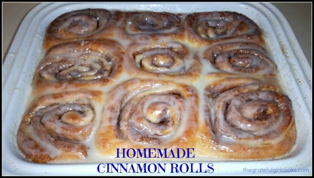 Looking for a yummy breakfast treat? Try glazed homemade cinnamon rolls! Nothing says "comfort food' like a warm, made from scratch cinnamon roll!