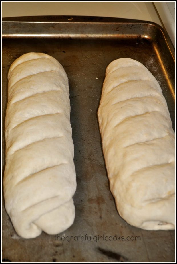 Miracle bread loaves ready to go into oven.