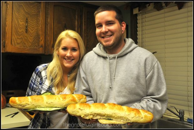 Our son and his girlfriend each made a loaf of homemade miracle bread!