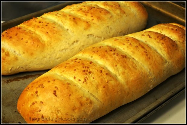 Two loaves of baked miracle bread, fresh from the oven!