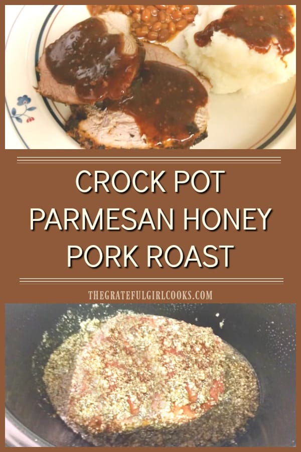 Make a delicious Parmesan Honey Pork Roast in a crock pot, and enjoy tender meat coated in a flavorful soy, honey, garlic, and Parmesan sauce.