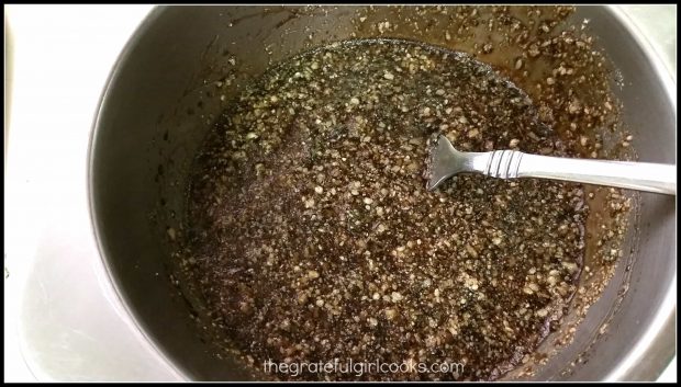 Seasoning sauce is mixed, and ready to add to crock pot with pork roast.