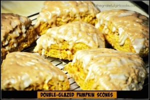 Double-Glazed Pumpkin Scones