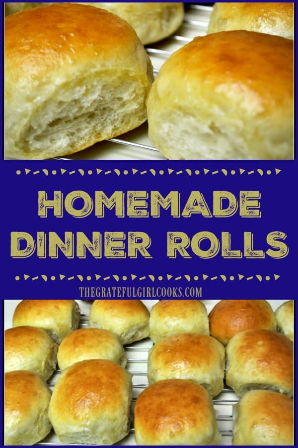 Homemade dinner rolls are soft, golden brown and buttery, and are a perfect accompaniment to any meal. 