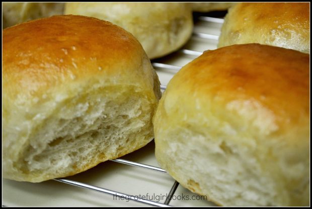 See how fluffy the homemade dinner rolls look? Yum.