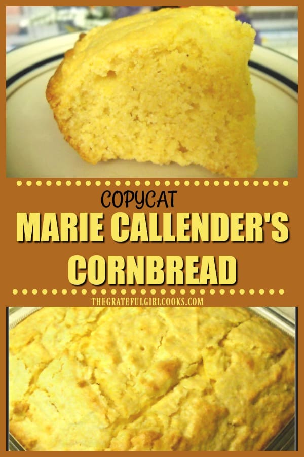 It's EASY and quick to make and bake this copycat version of Marie Callender's restaurants famous cornbread! Perfect side dish for soup, salad, or main course.