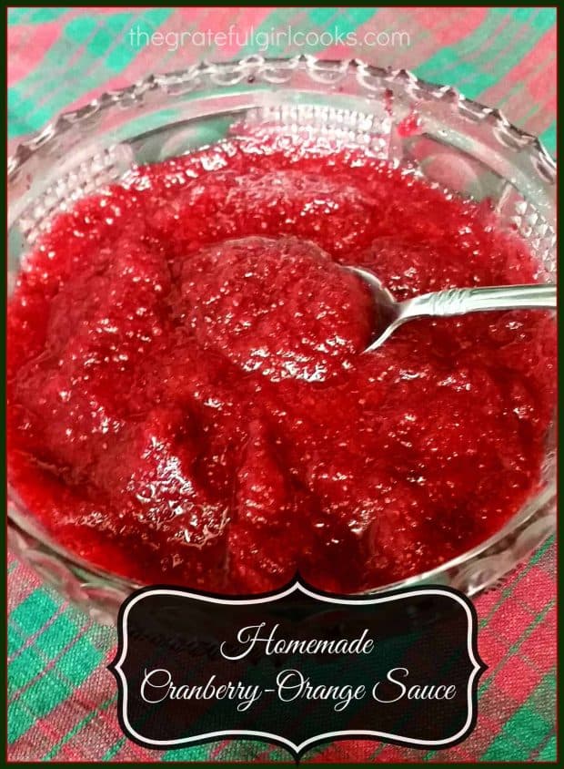 4 ingredients and a food processor are all you need to make delicious, fresh, homemade cranberry-orange sauce in just a few minutes!
