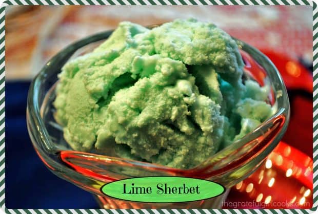 Who doesn't like creamy, sweet and tangy lime sherbet? Enjoy this easy to make frozen treat in about 30 minutes, using an ice cream maker.